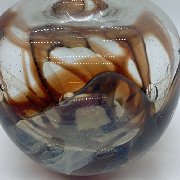Stunning 1979 signed David R. Boutin RAINBOW GLASS WORKS hand blown vase - Picture 8 of 9
